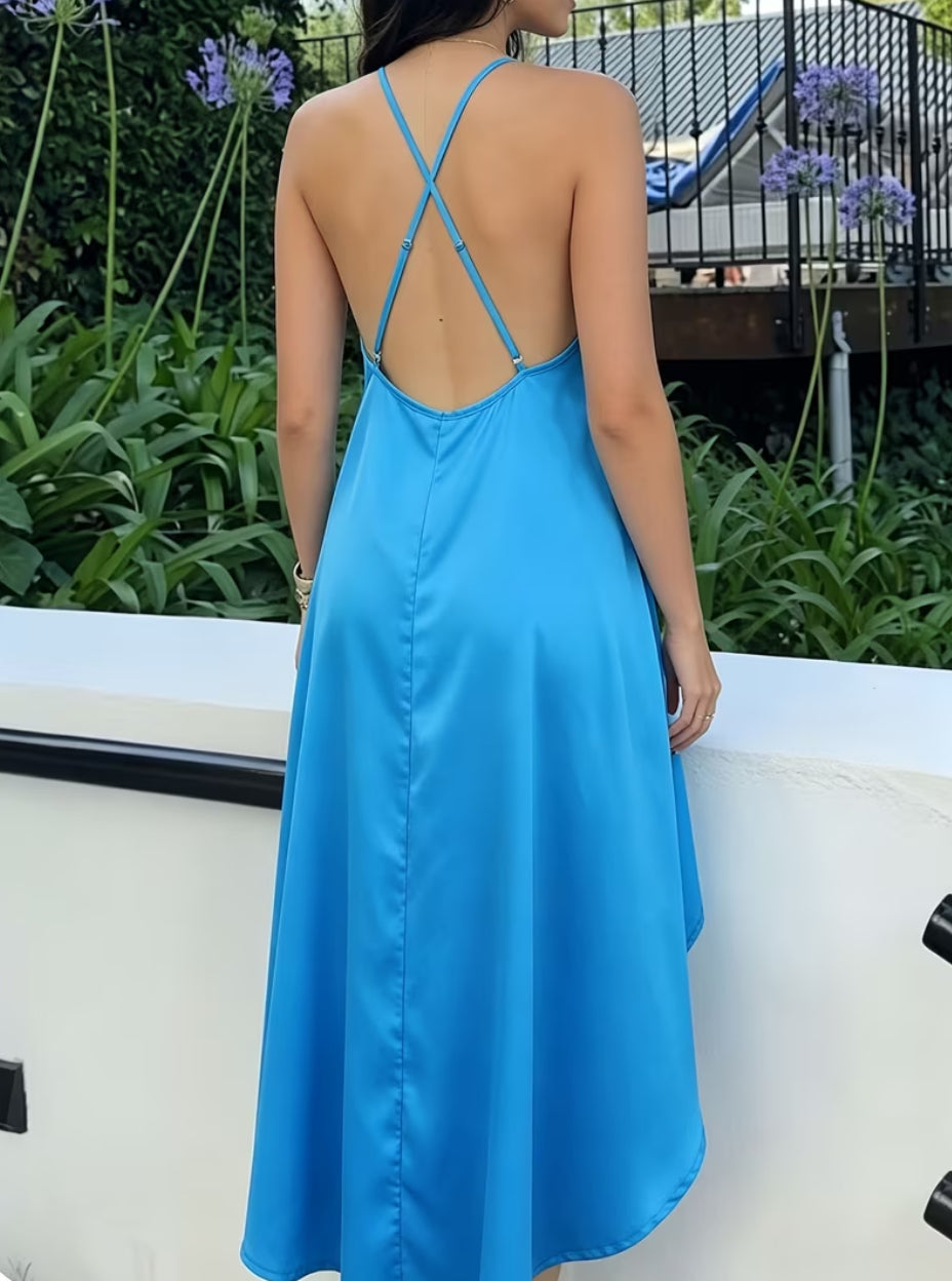 Divine Double Satin Flowing Cami Dress