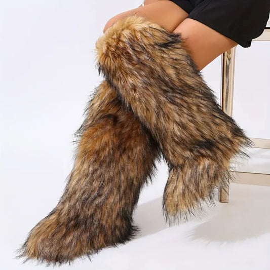 Cozy Warm Bear Fur Boots