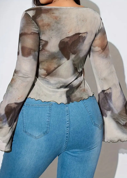 Fall Flare Sleeve Top