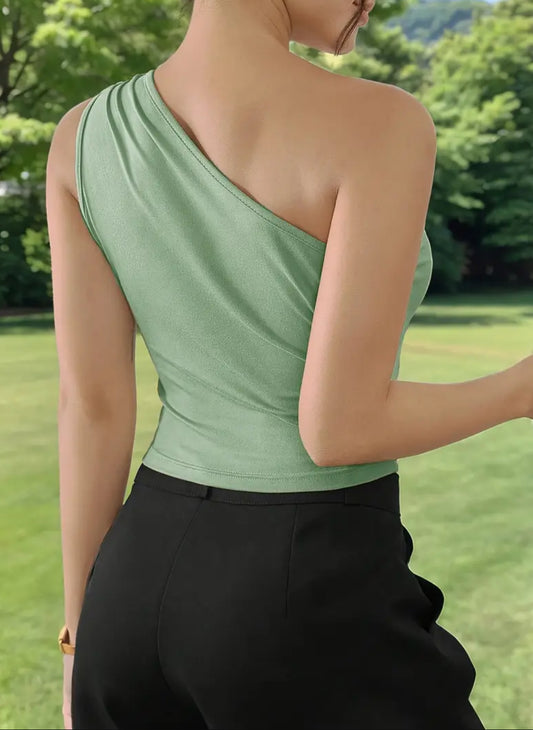 Fall Chic Single Shoulder Top