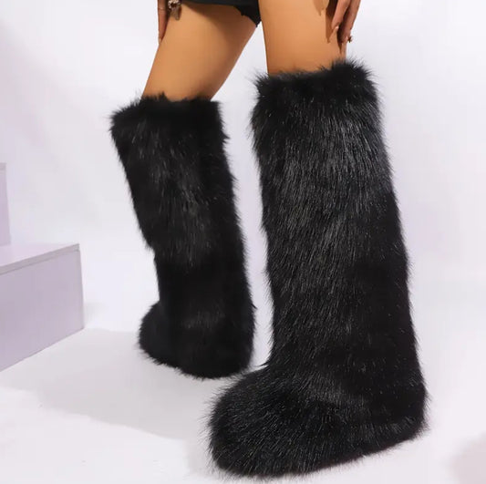 Cozy Warm Bear Fur Boots