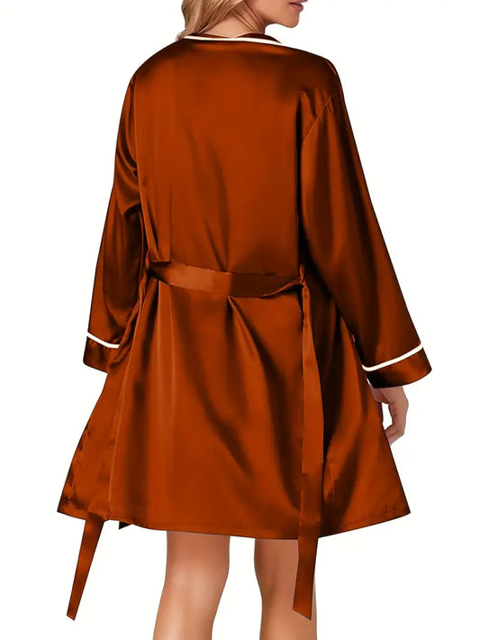 Silky Luxe Three Piece Satin Pajama Set