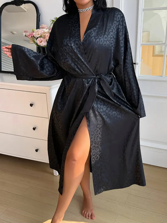 Sexy Sleek Luxe Leopard Robe