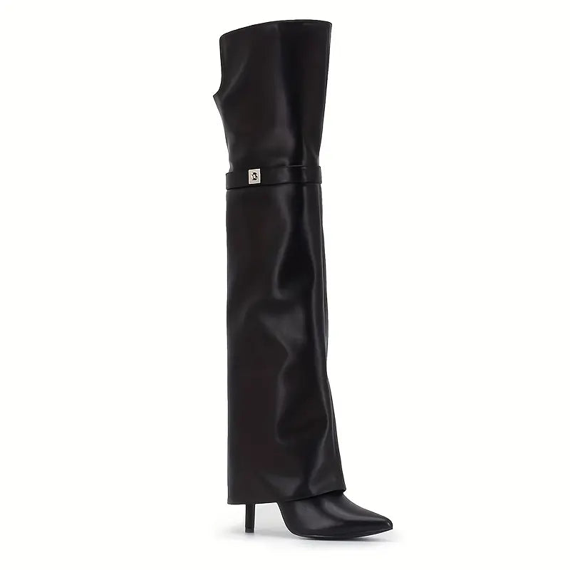 Chic Luxe Jaguar Print Knee High Boots