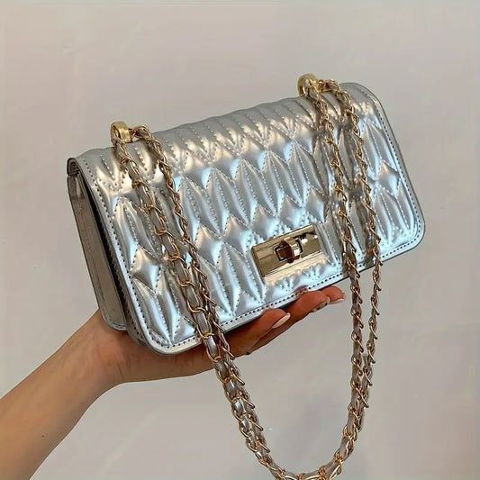 Luxe Metallic Crossbody Bag