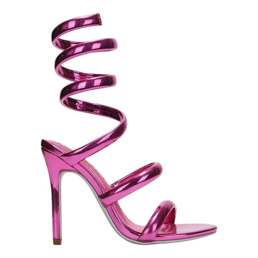 Luxe Strappy Wrap Up High Heels