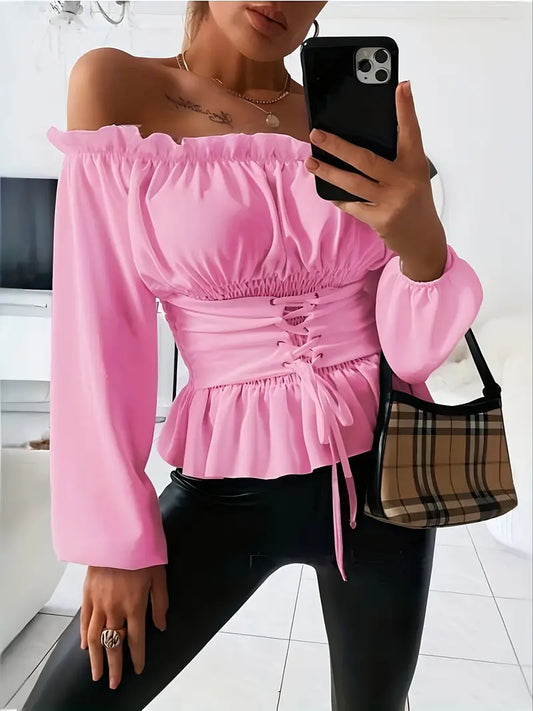 Elegant Corset Off-Shoulder Top