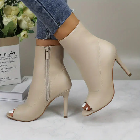 Fall Luxe Open Toe High Heels
