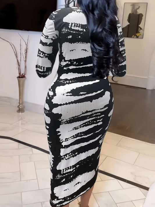 Classy Elegant Long Sleeve Maxi Dress