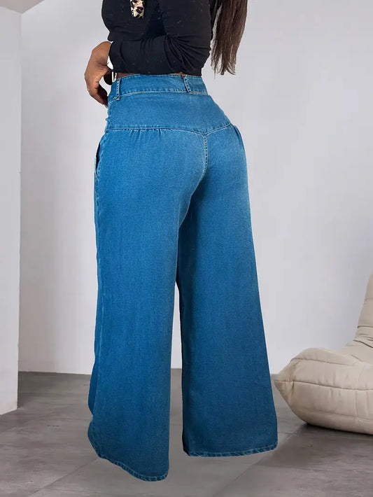 Serenity Wide Leg High Waist Denim Pants