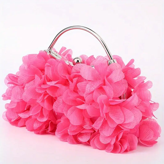 Elegant Floral Petal Evening Clutch