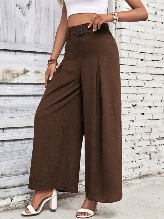 Sleek Casual Wideleg Office Pants