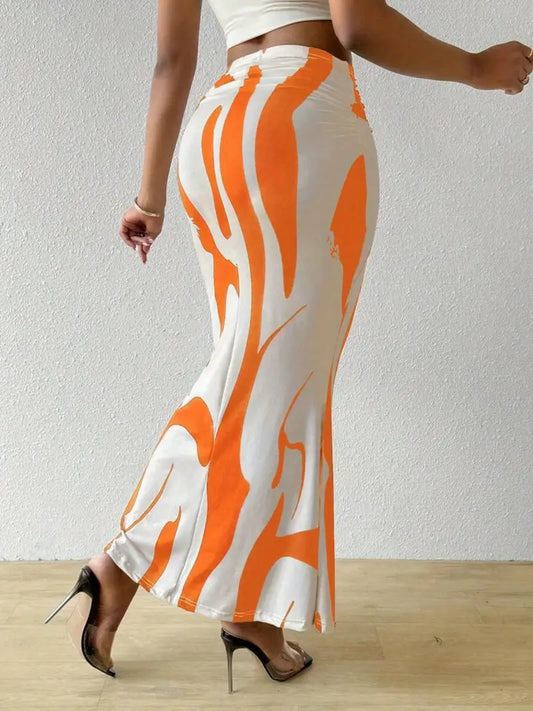 Luxe Marble Pencil Skirt