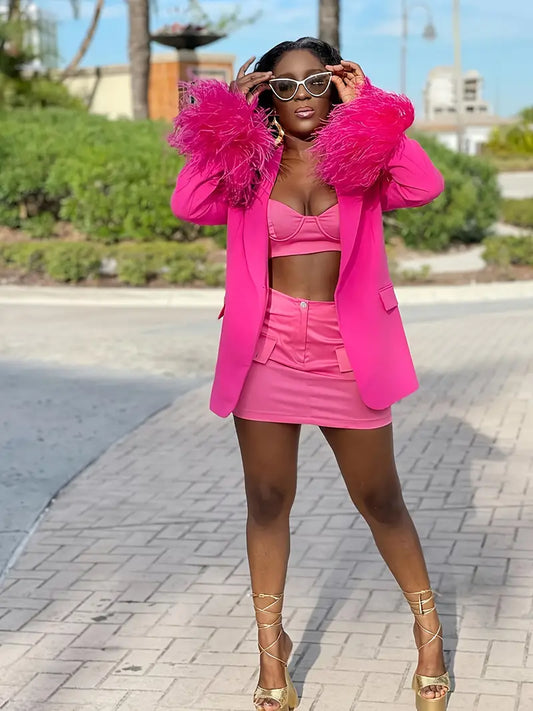 Pure Chic Luxe Pink Blazer