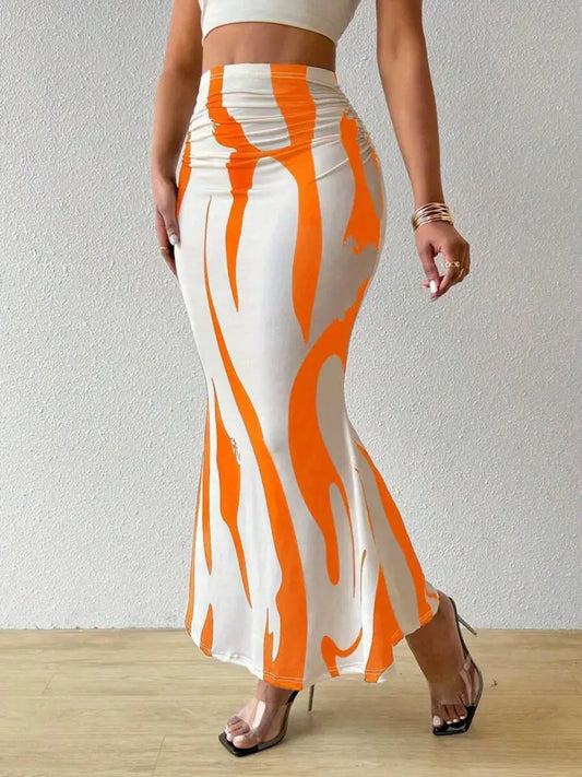 Luxe Marble Pencil Skirt