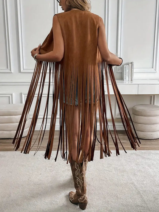 Chic Fringe Cowgirl High End Vest
