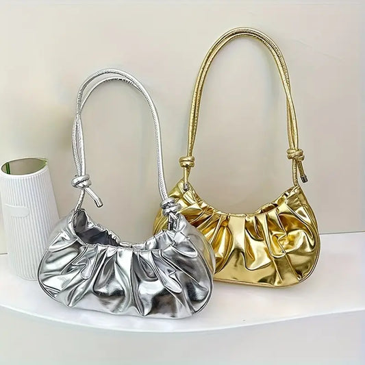 Luxurious Silver Metallic Purse