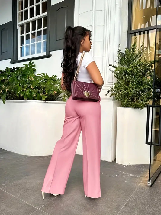Sexy Elegant Corporate Wideleg Slacks