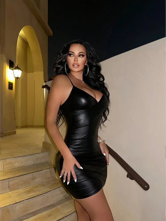 Leather Cocktail Dress