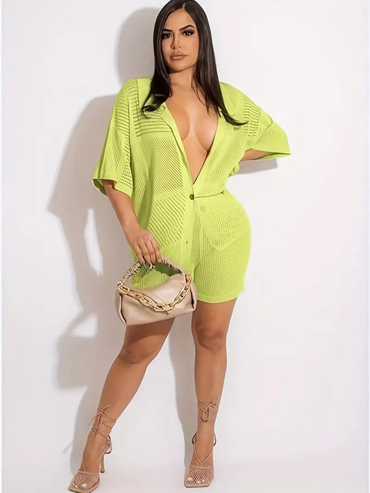 Knit Shorts Set