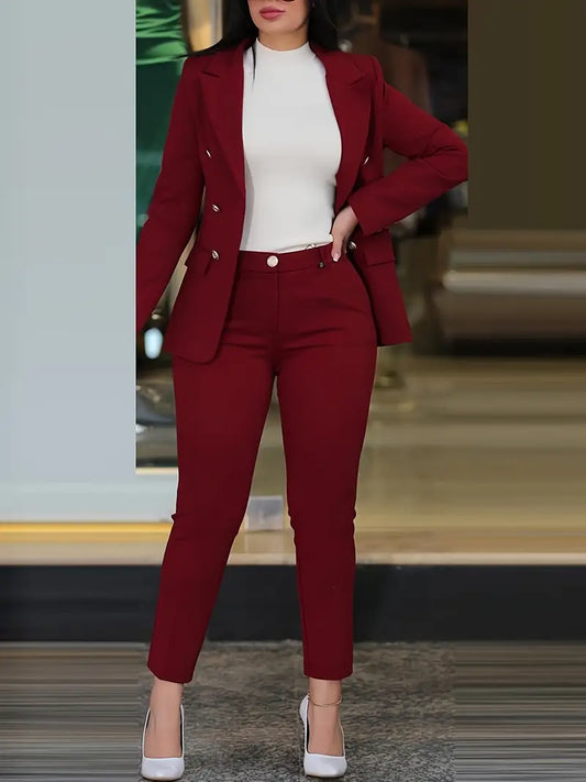 Stylish Sleek Womens Two Piece Business Suit