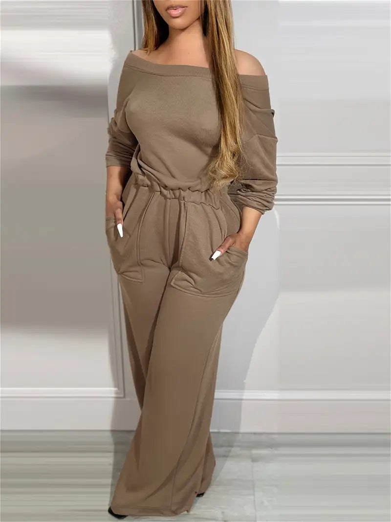 Soft & Elegant Off Shoulder Jumpsuit