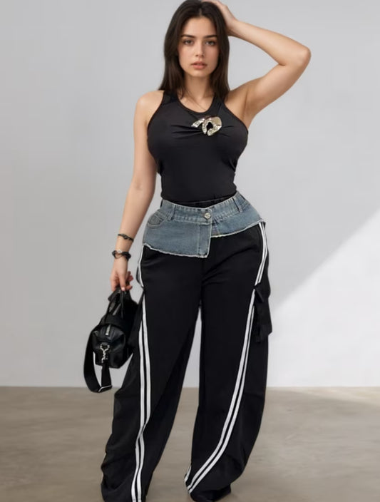 Solana Street Wear Denim Joggers