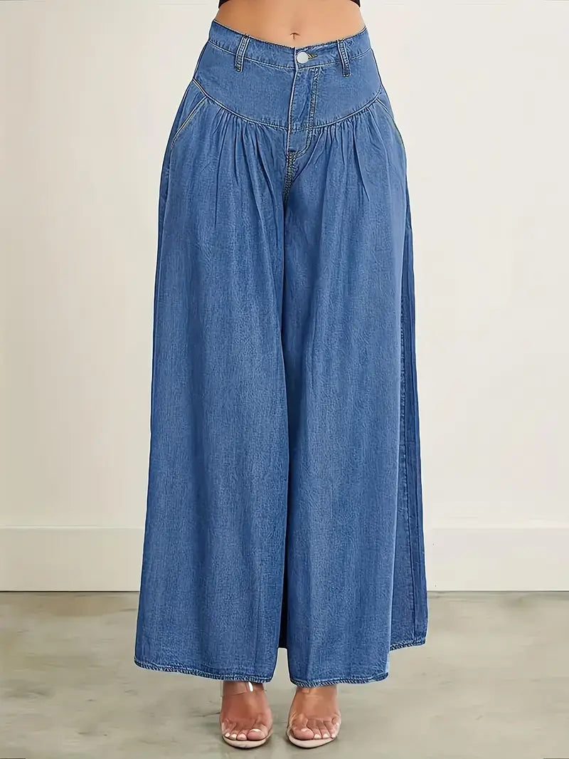 Serenity Wide Leg High Waist Denim Pants