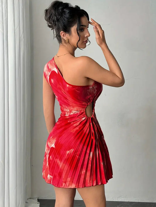 Chic One Shoulder Summer  Dress