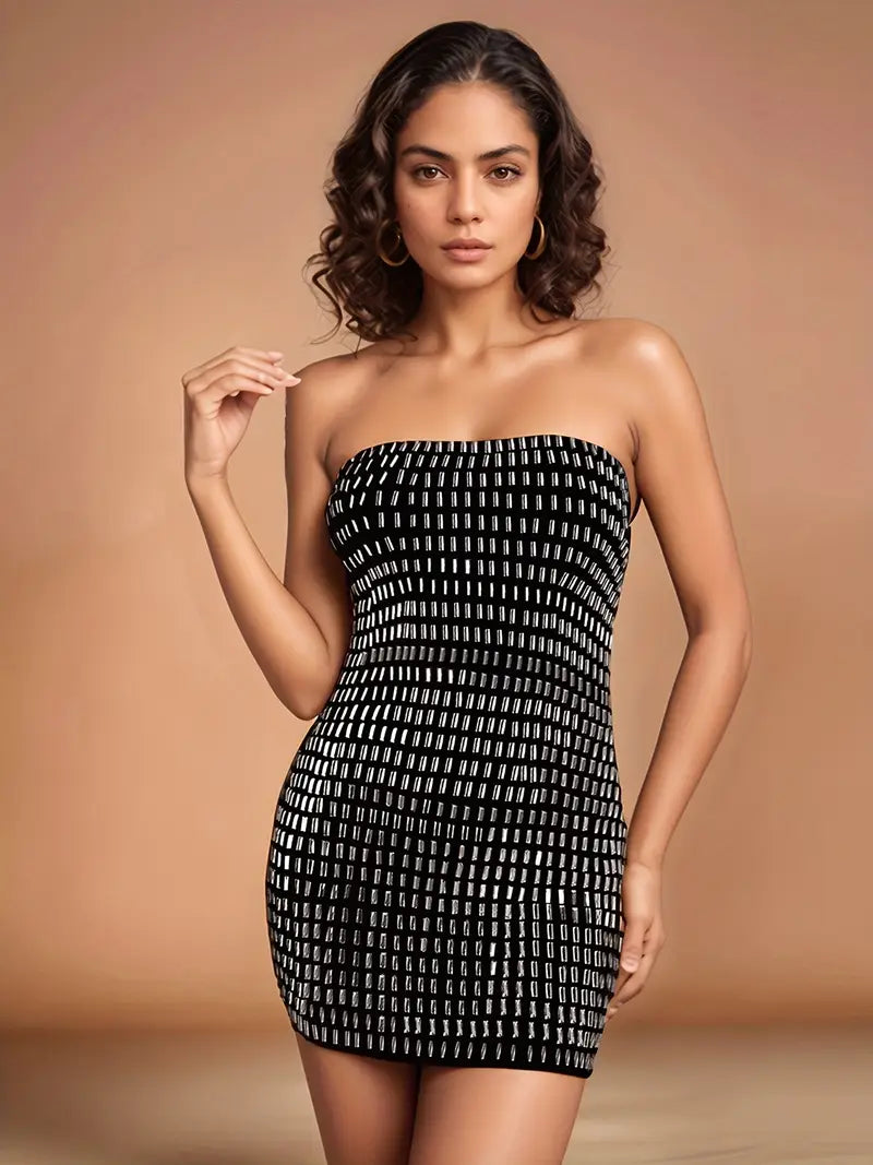 Exclusive Strapless High End Midi Dress