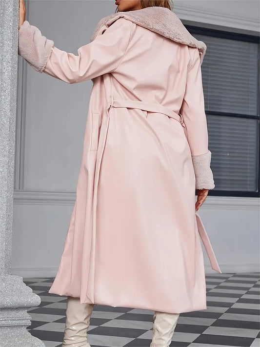 Soft Era Nude Pink Luxe Tied Trench