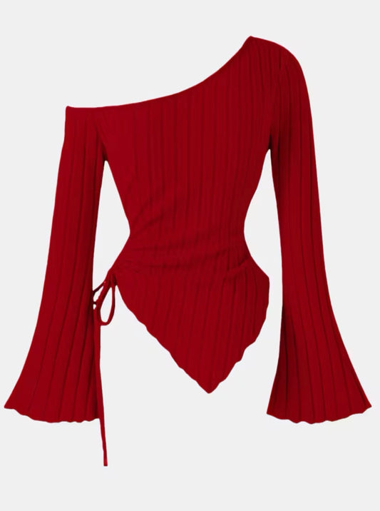 Trendy Off Shoulder Triangle Top