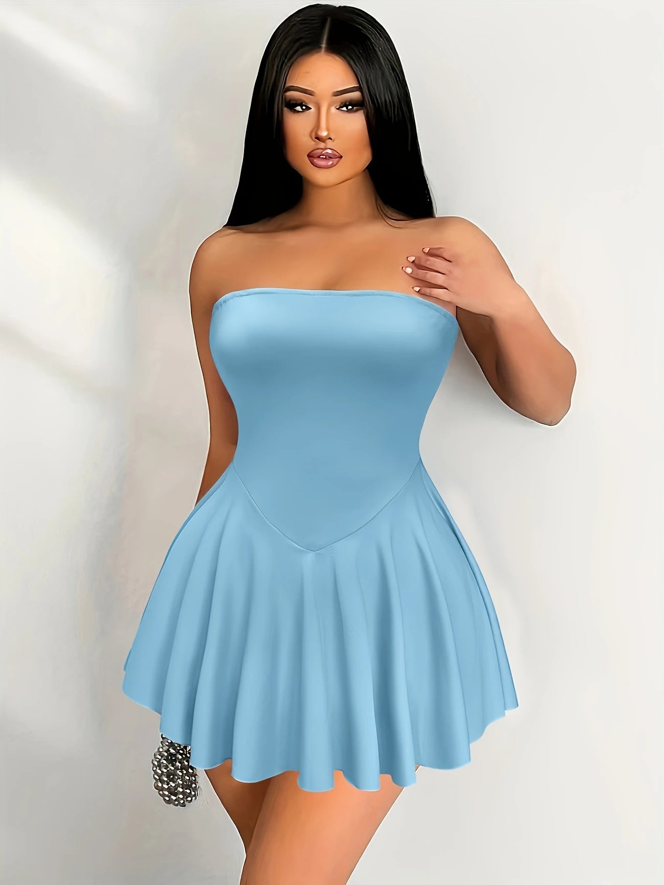 Chic Luxe Strapless Bandeau Dress