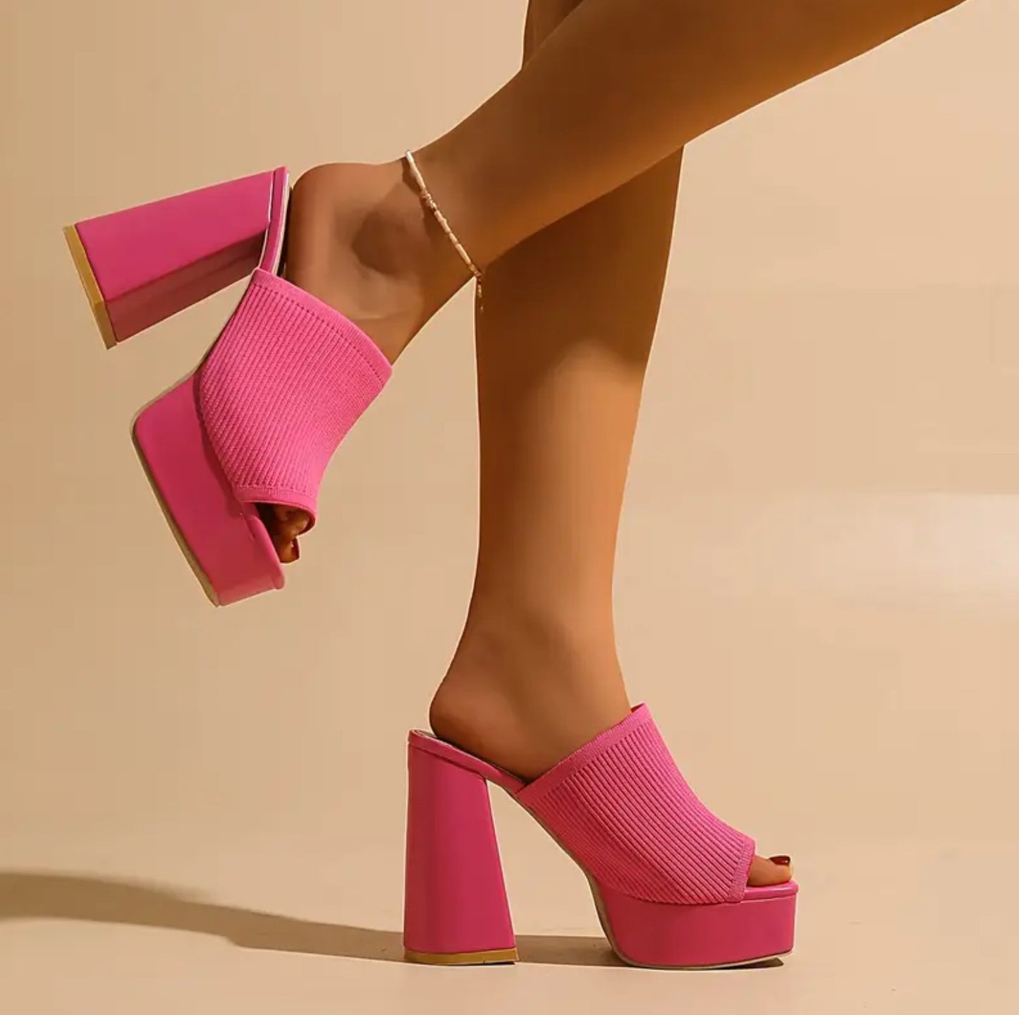 Chunky Platform High Heels