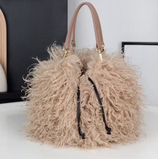Boujie Queen Fringe & Fluff Handbag