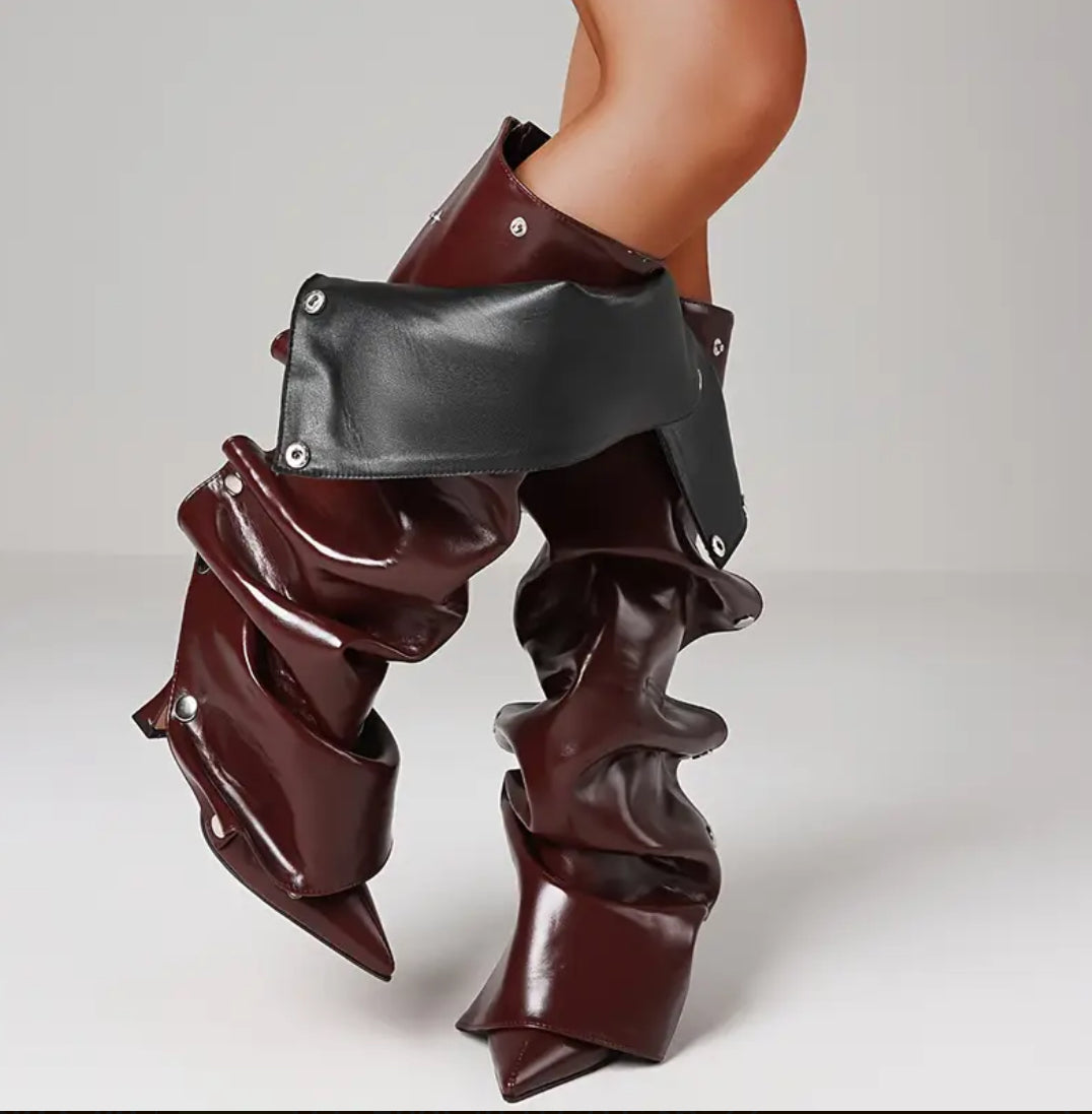 Luxe Knee High Snap Boots