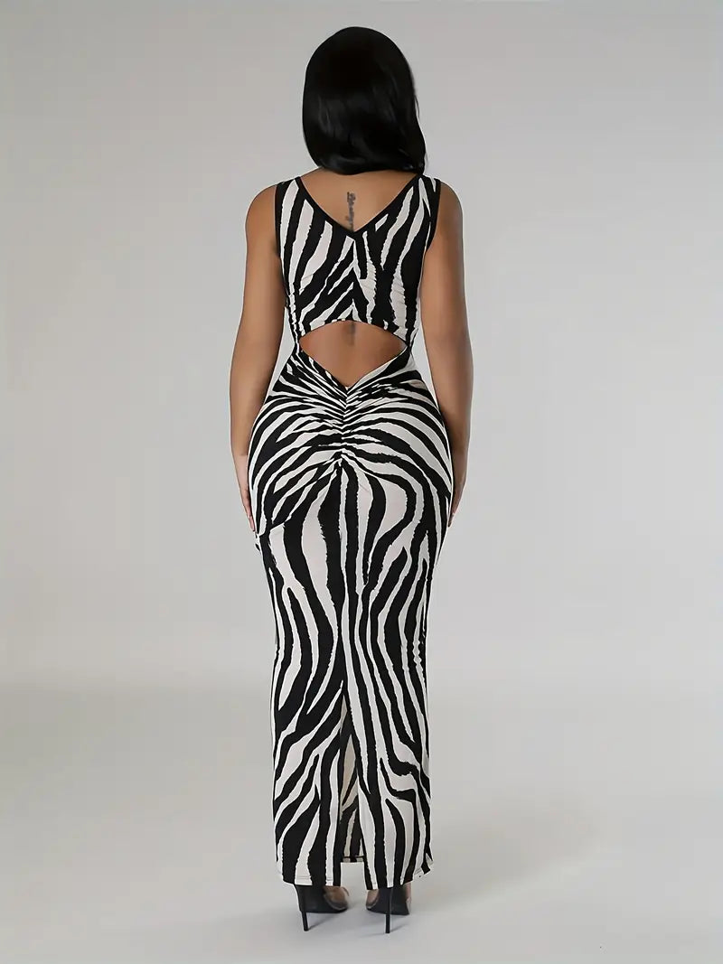 Luxe Transitional Zebra Dress