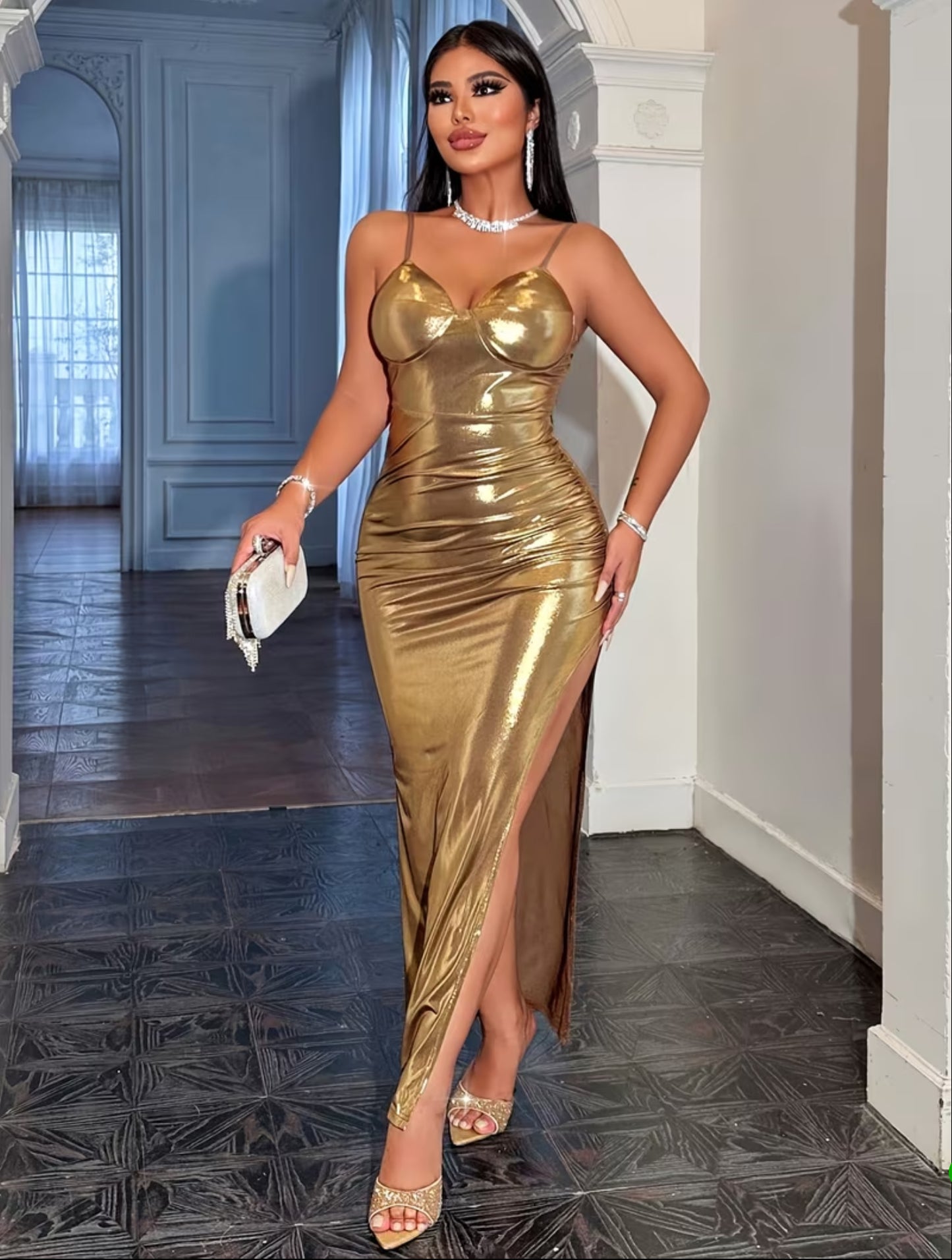 Golden Luxe Elegant Dress