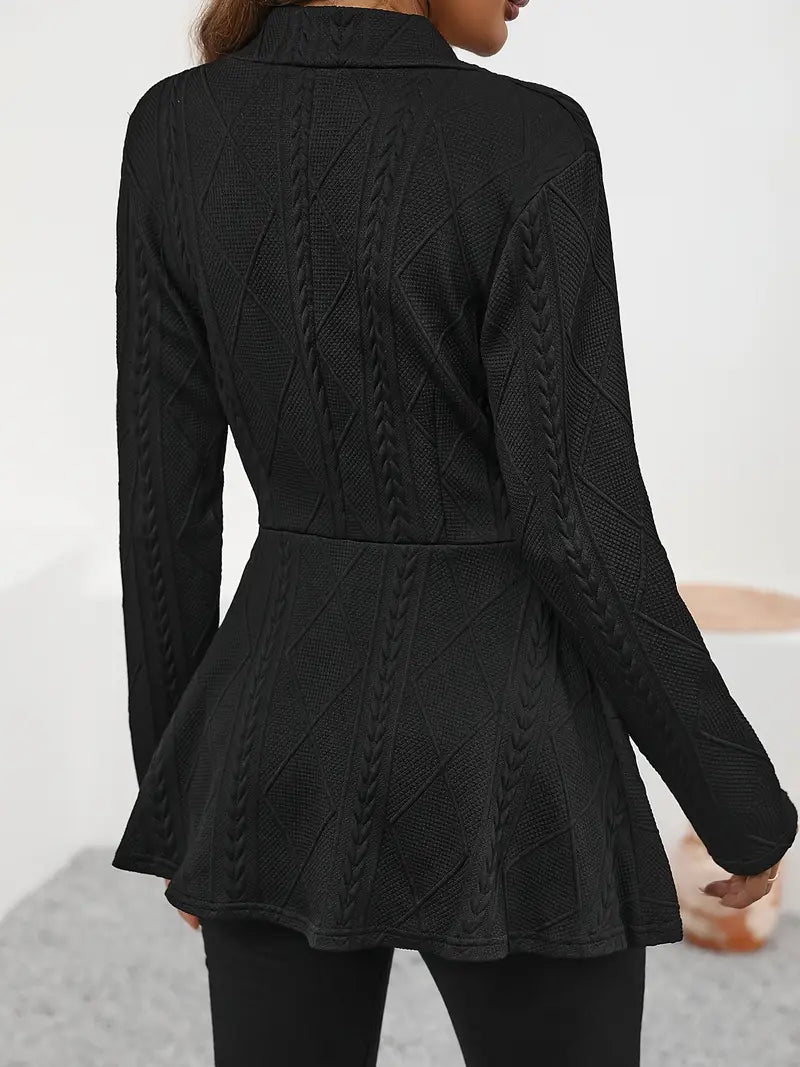 Elegant Textured Casual Blazer