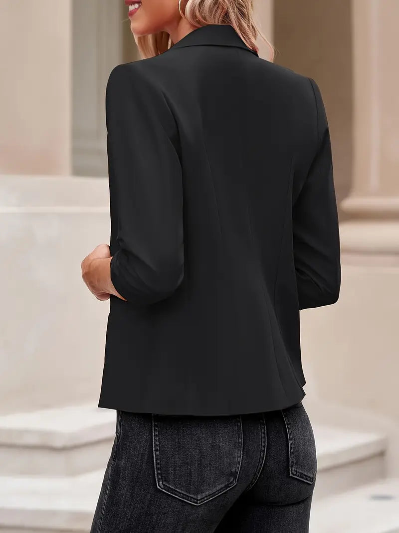 Sleek & Classy Short Sleeve Blazer