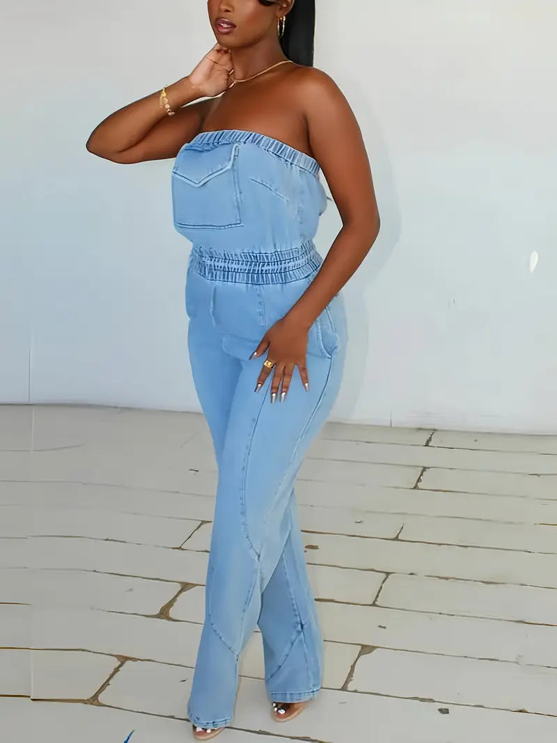 Sleek Denim Jumpsuit