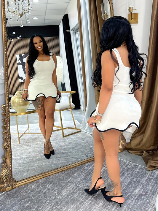 High End Classy Midi Bubble Dress