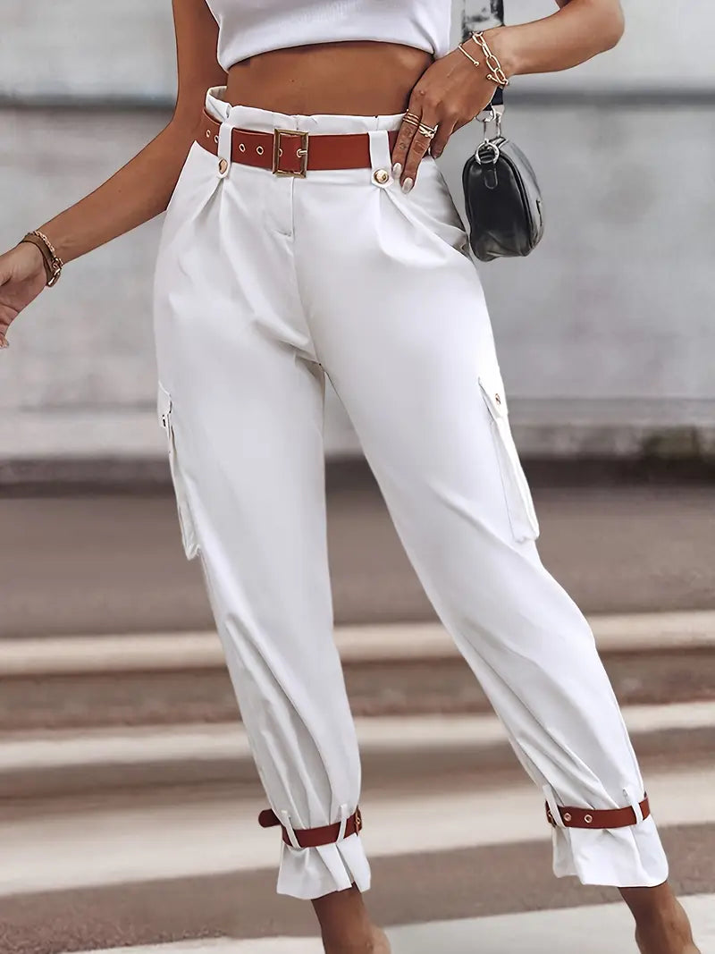 High Waist Cargo Transitional Work Pants