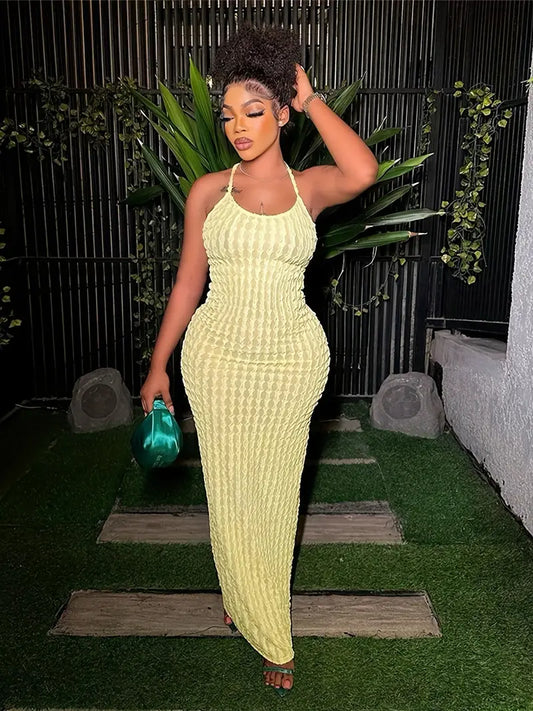 Stylish Textured Popcorn Dress