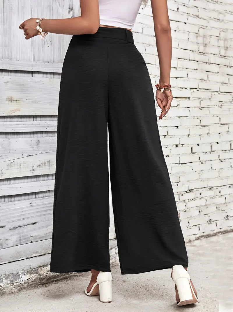 Sleek Casual Wideleg Office Pants