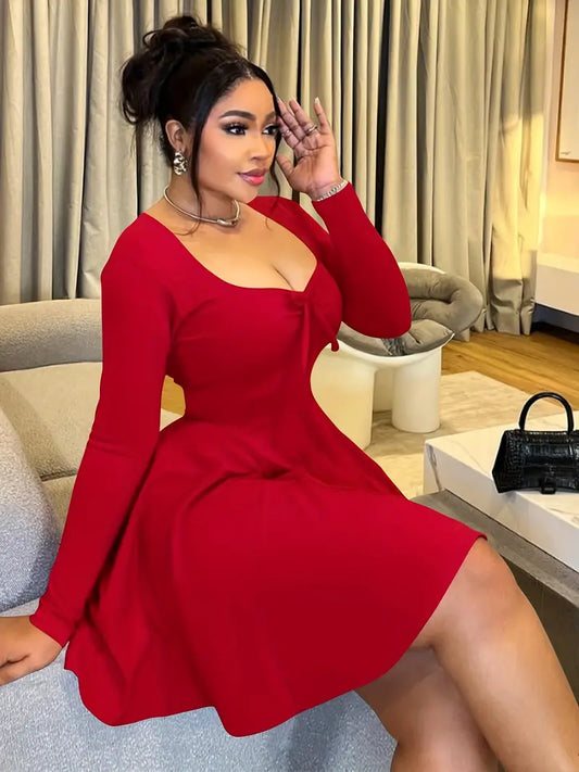 Elegant Longsleeve Fall Dress