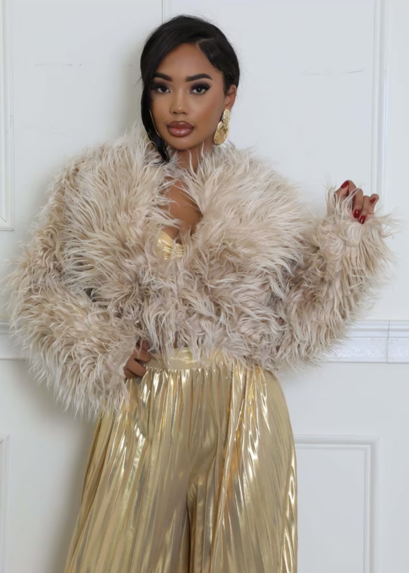 Edgy Chic Fur Jacket