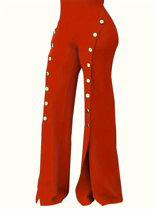 Casual Chic High Waist Office Ready Wideleg Pants