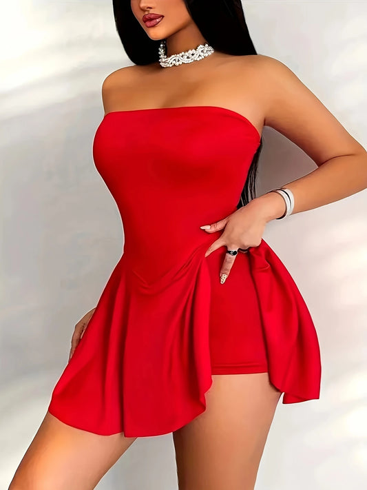 Chic Luxe Strapless Bandeau Dress