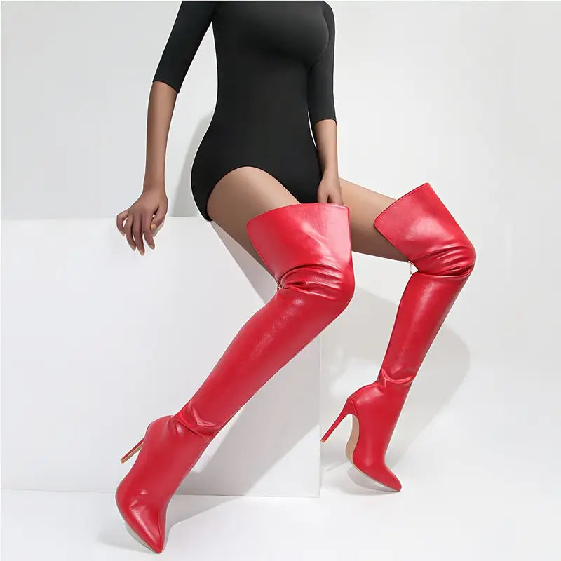 Luxe Over The Knee Leather Boots